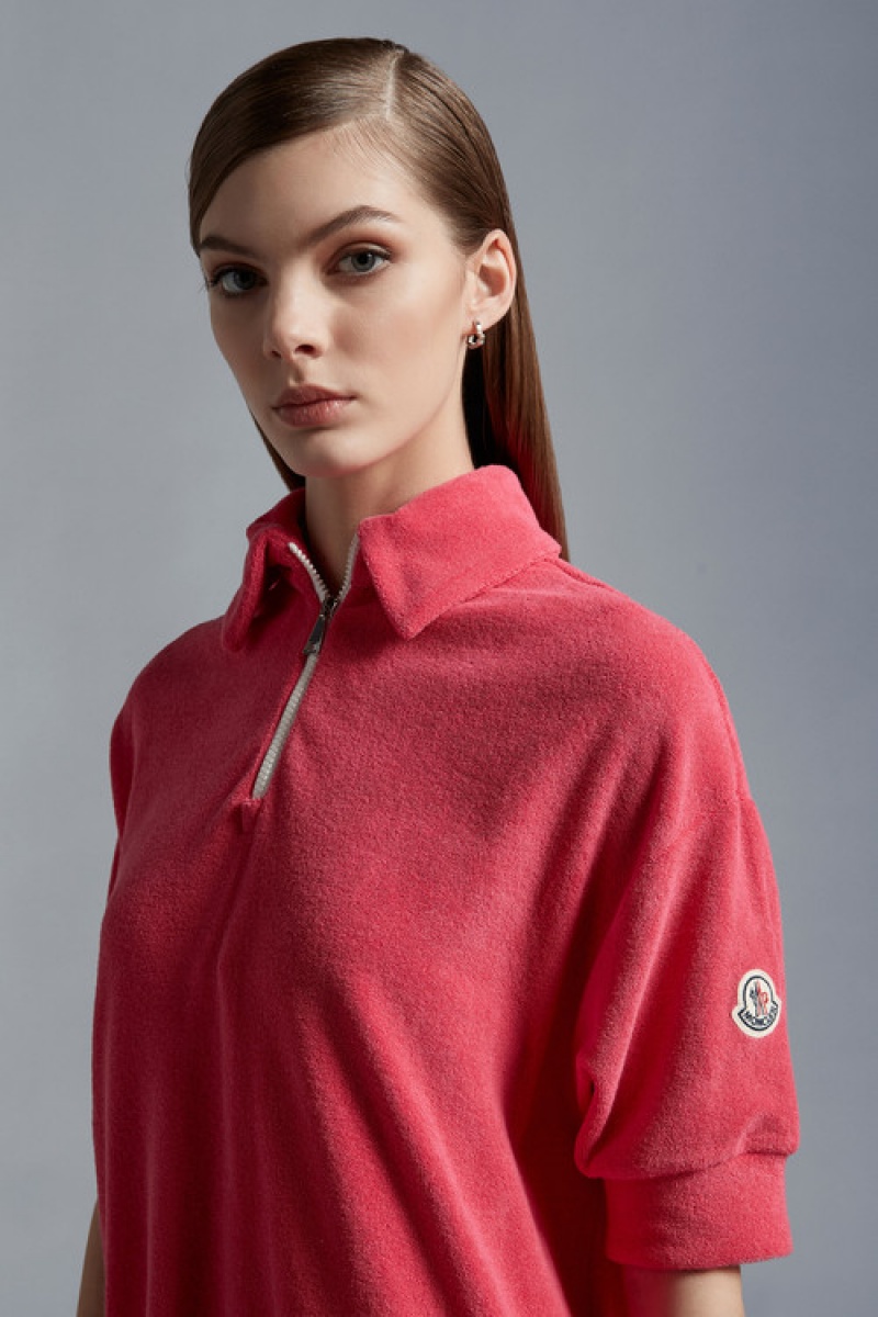 Vestido Moncler Terrycloth Mujer Fucsia | EOPK-71584