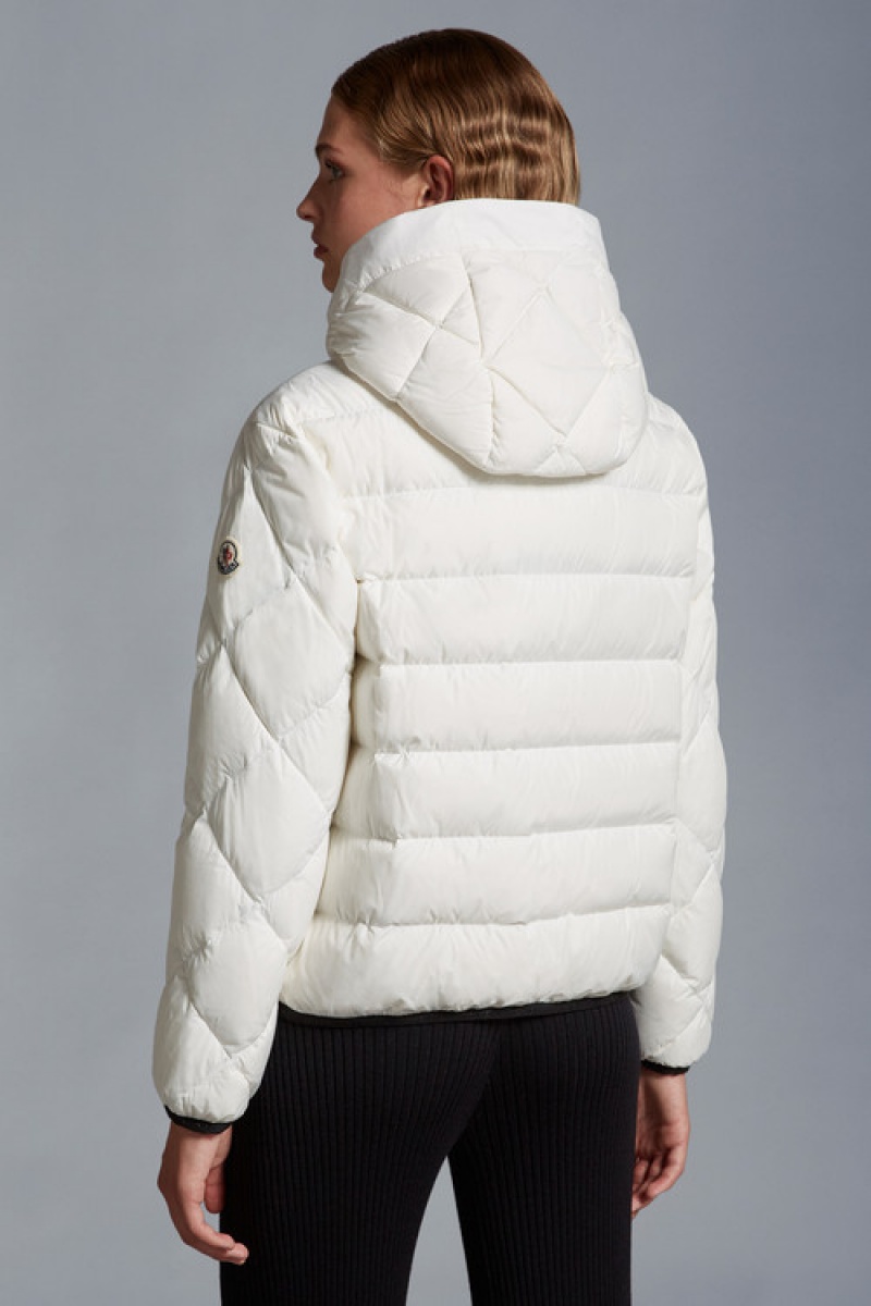 Chaqueta De Plumas Ligera Moncler Arvouin Mujer Blancos | JTDG-25871