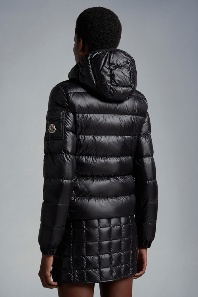 Chaqueta De Plumas Ligera Moncler Gles Mujer Negros | UYLI-58903