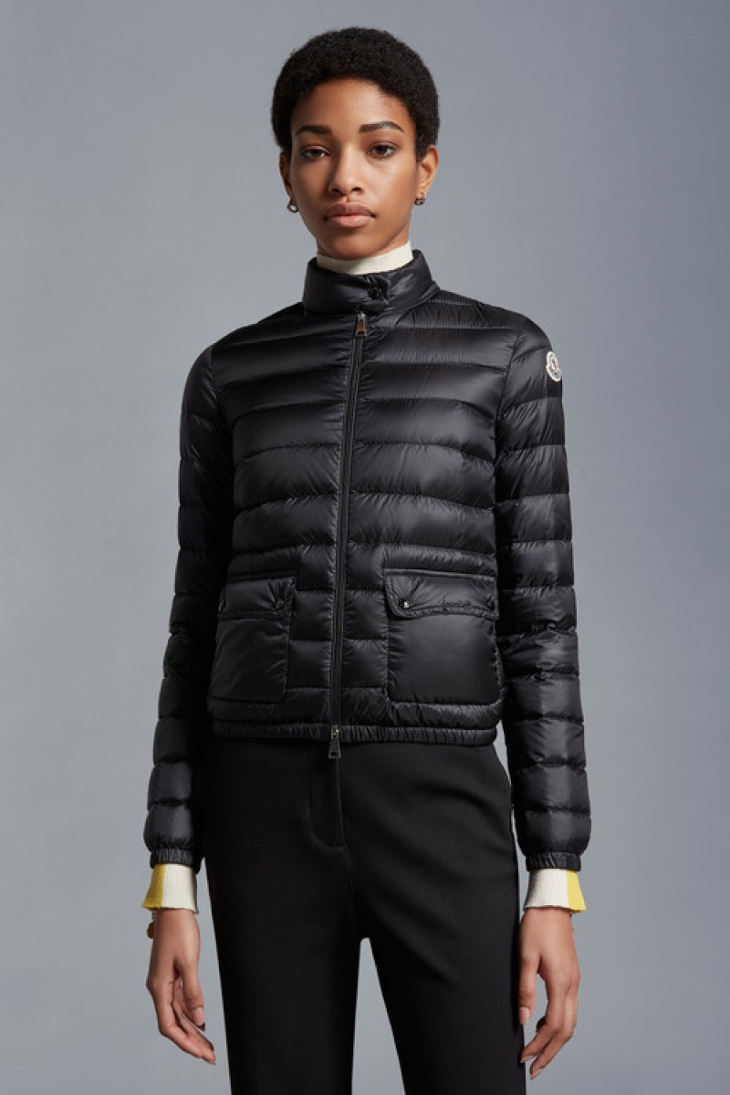 Chaqueta De Plumas Ligera Moncler Lans Mujer Negros | LTFW-49630