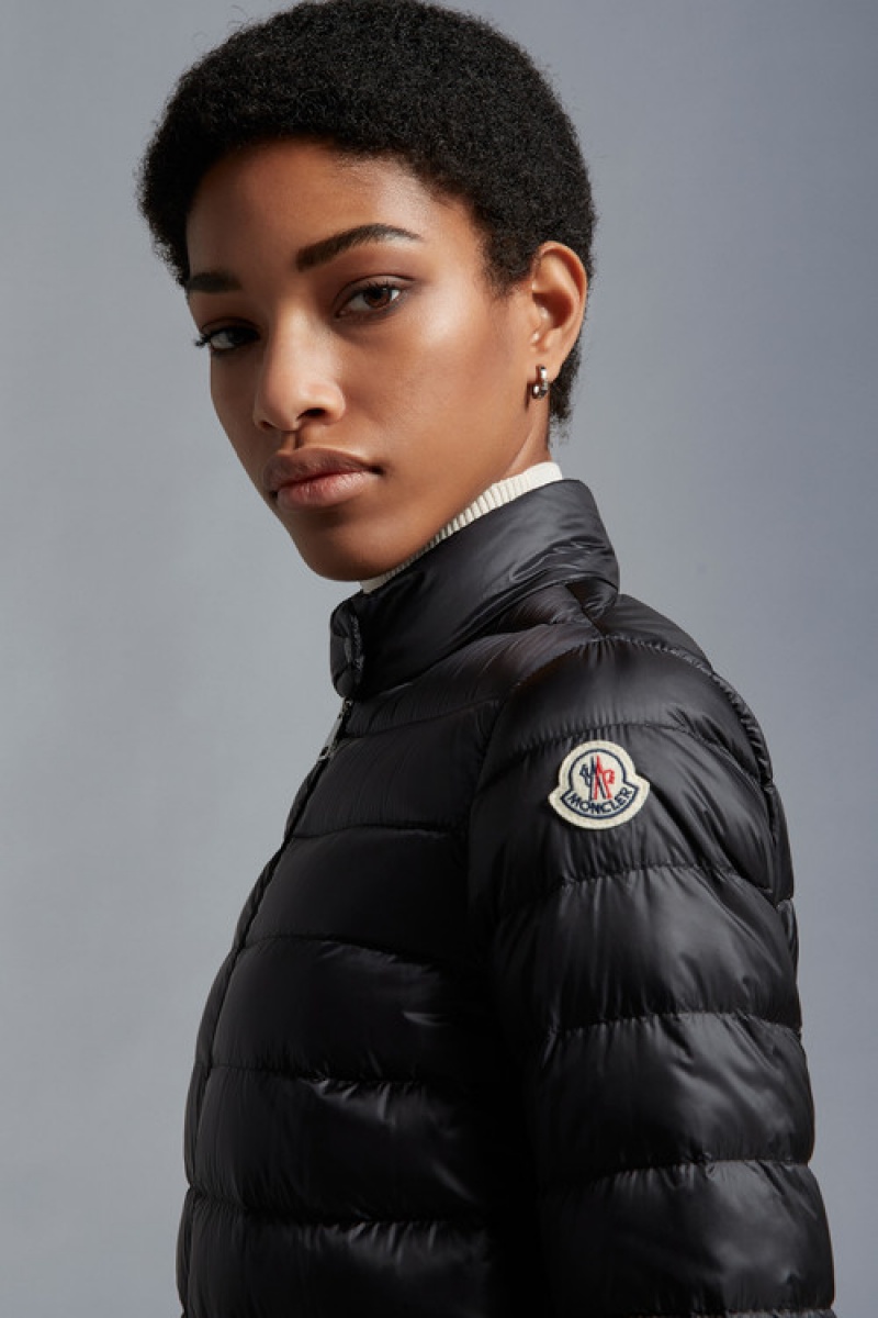 Chaqueta De Plumas Ligera Moncler Lans Mujer Negros | LTFW-49630