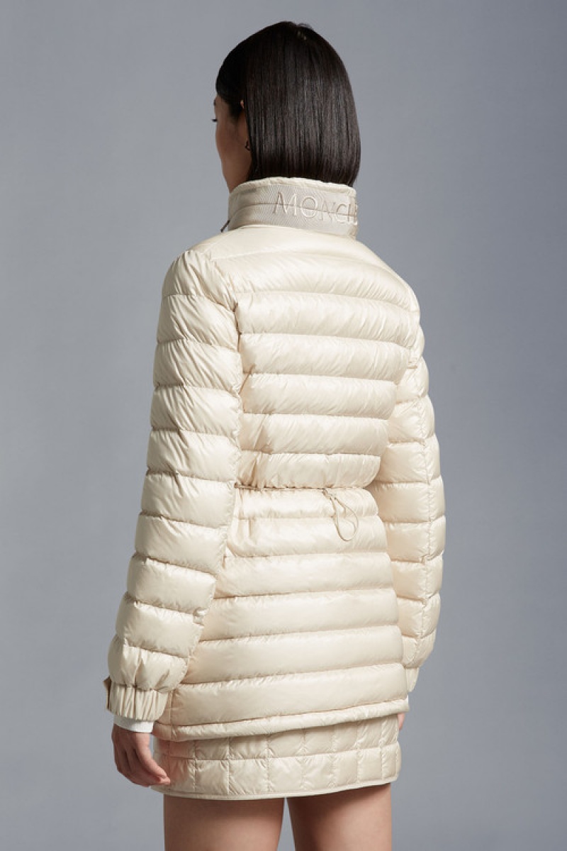 Chaqueta De Plumas Ligera Moncler Madine Mujer Beige Claro | FOPG-82706