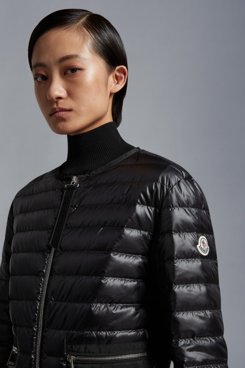 Chaqueta De Plumas Ligera Moncler Remoulis Mujer Negros | DZUQ-73450