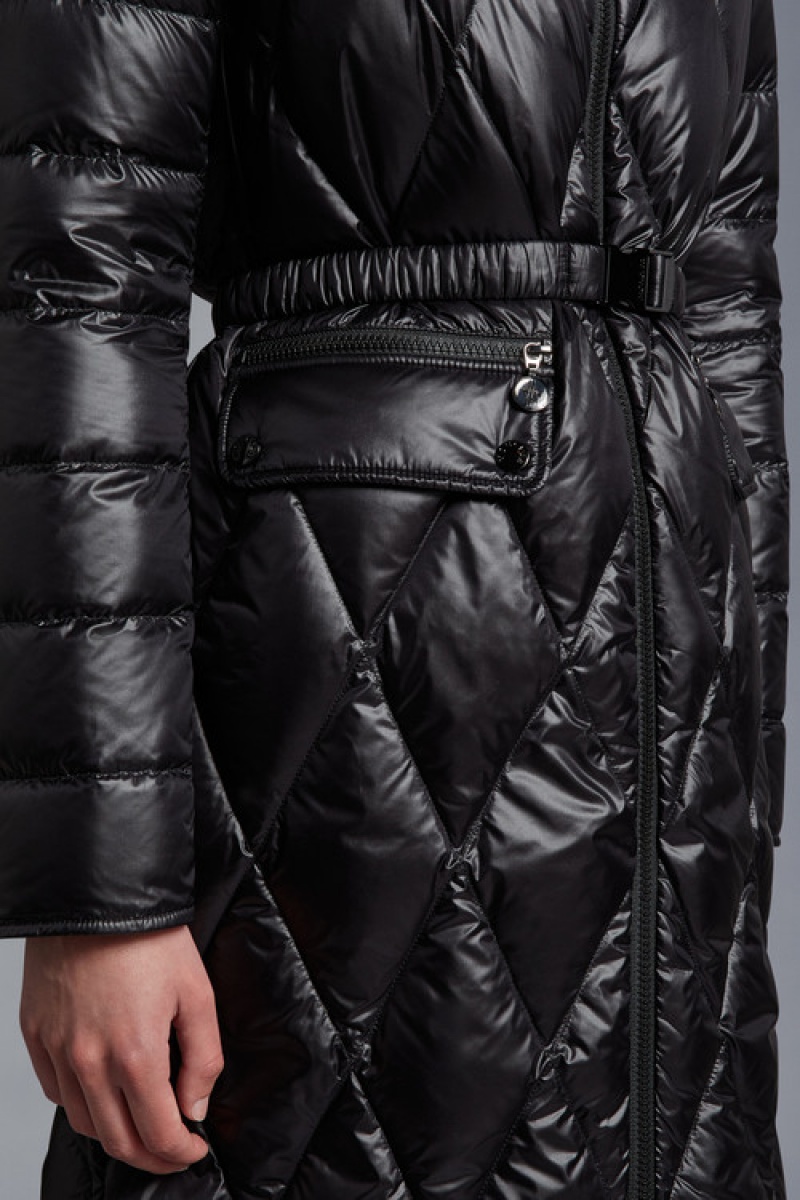 Chaqueta De Plumas Ligera Moncler Serilong Mujer Negros | PETX-03957