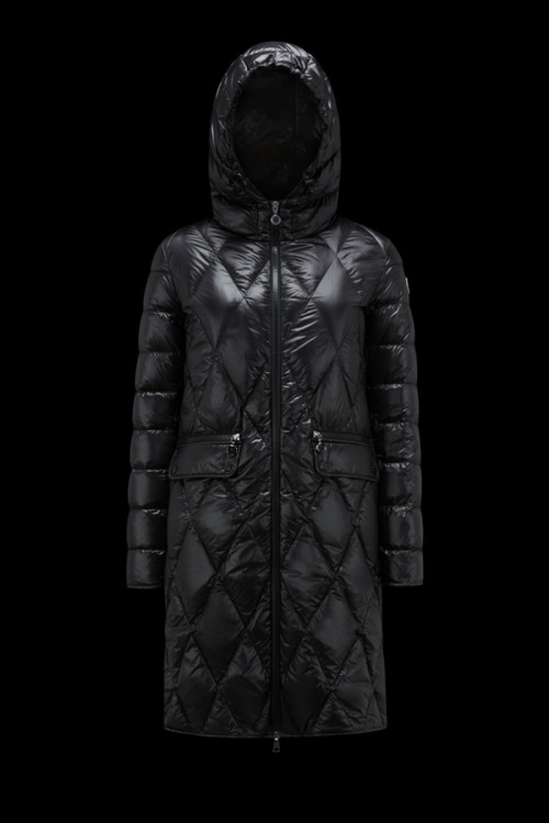 Chaqueta De Plumas Ligera Moncler Serilong Mujer Negros | PETX-03957