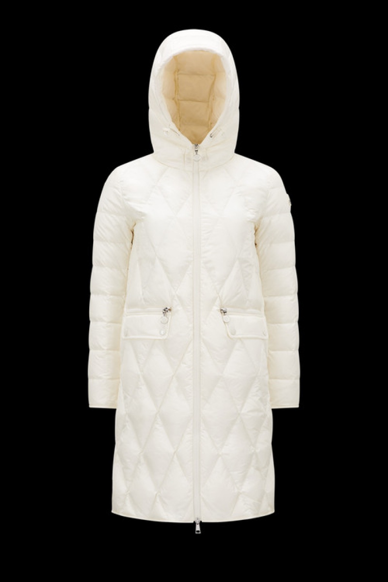 Chaqueta De Plumas Ligera Moncler Serilong Mujer Blancos | EFMB-42839